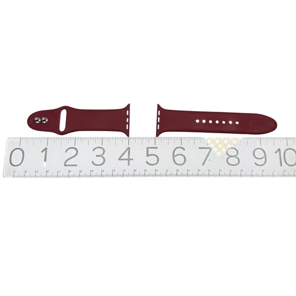 Apple Watch Sport Band Burgundy Red Silicone Strap Replacement S/M M/L NWOT - Picture 4 of 8